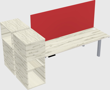 Shared electric desk + cabinet
