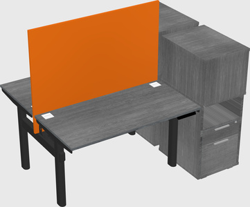 Shared electric desk + cabinet
