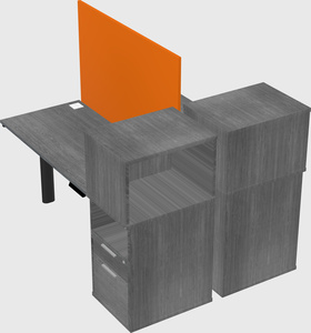Shared electric desk + cabinet