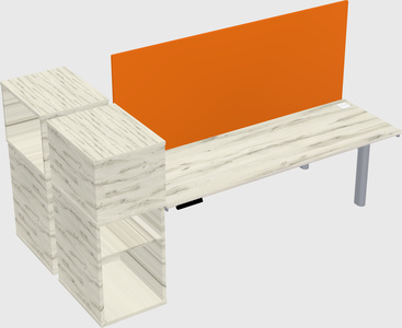 Shared electric desk + cabinet
