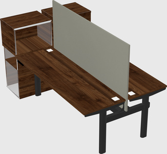 Shared electric desk + cabinet