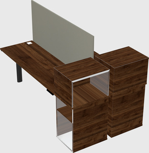 Shared electric desk + cabinet