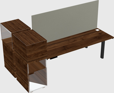 Shared electric desk + cabinet