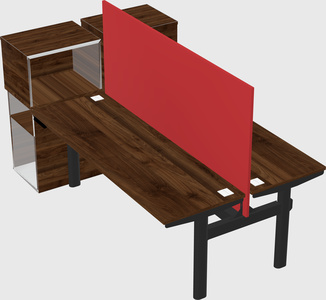 Shared electric desk + cabinet