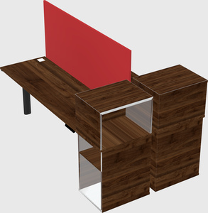 Shared electric desk + cabinet