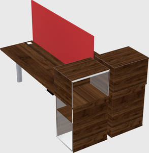 Shared electric desk + cabinet