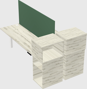 Shared electric desk + cabinet