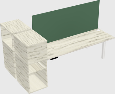 Shared electric desk + cabinet