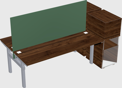 Shared electric desk + cabinet