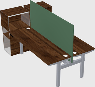 Shared electric desk + cabinet