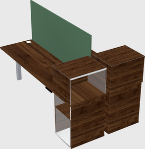 Shared electric desk + cabinet