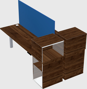 Shared electric desk + cabinet