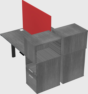 Shared electric desk + cabinet