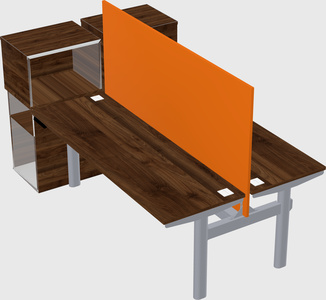 Shared electric desk + cabinet