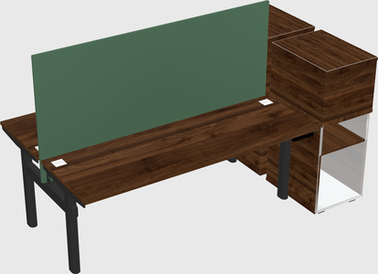 Shared electric desk + cabinet