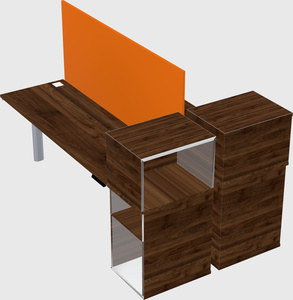 Shared electric desk + cabinet