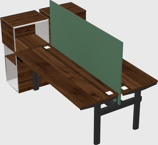 Shared electric desk + cabinet