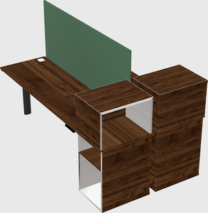 Shared electric desk + cabinet