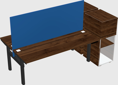 Shared electric desk + cabinet