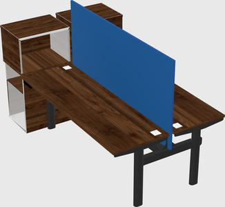 Shared electric desk + cabinet