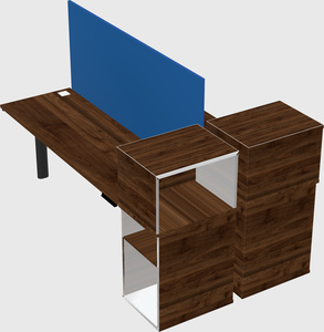 Shared electric desk + cabinet