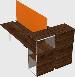 Shared electric desk + cabinet