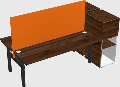 Shared electric desk + cabinet