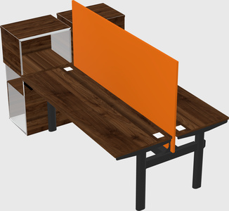 Shared electric desk + cabinet