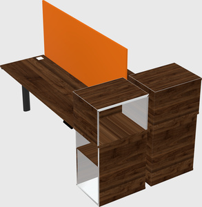 Shared electric desk + cabinet