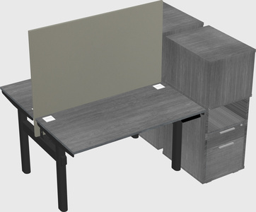 Shared electric desk + cabinet