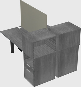 Shared electric desk + cabinet