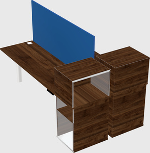 Shared electric desk + cabinet