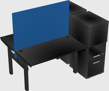 Shared electric desk + cabinet