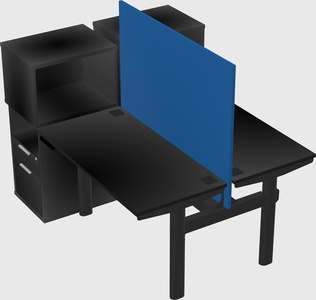 Shared electric desk + cabinet