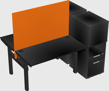 Shared electric desk + cabinet