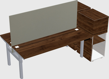 Shared electric desk + cabinet