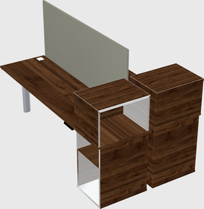 Shared electric desk + cabinet
