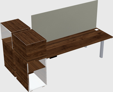 Shared electric desk + cabinet