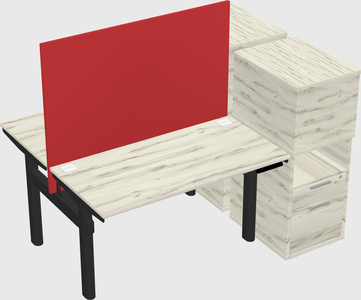 Shared electric desk + cabinet