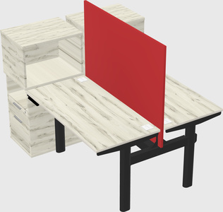Shared electric desk + cabinet
