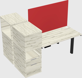Shared electric desk + cabinet
