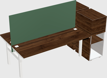 Shared electric desk + cabinet