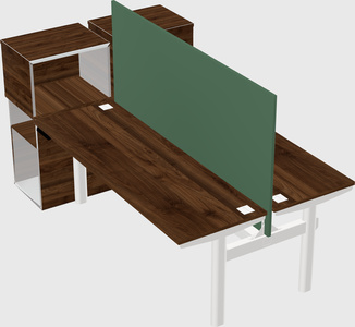 Shared electric desk + cabinet