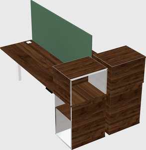 Shared electric desk + cabinet