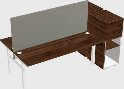 Shared electric desk + cabinet