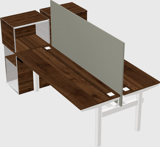 Shared electric desk + cabinet