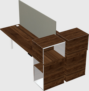 Shared electric desk + cabinet