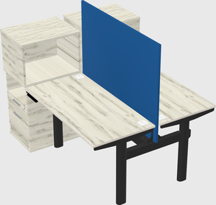 Shared electric desk + cabinet