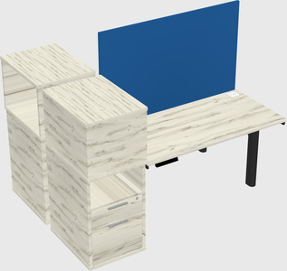 Shared electric desk + cabinet