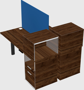 Shared electric desk + cabinet